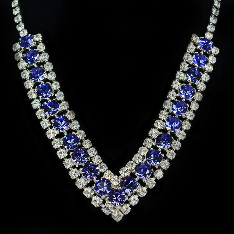 Swarovski Crystal Elements Sapphire Necklace | Special Occasion Jewellery